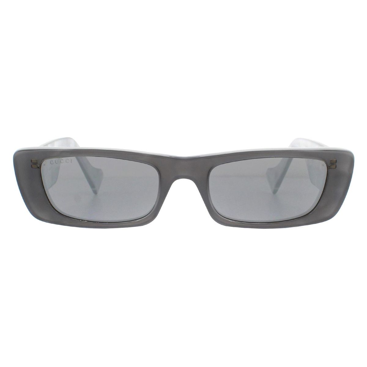 Rechteckige graue Acetat-Sonnenbrille