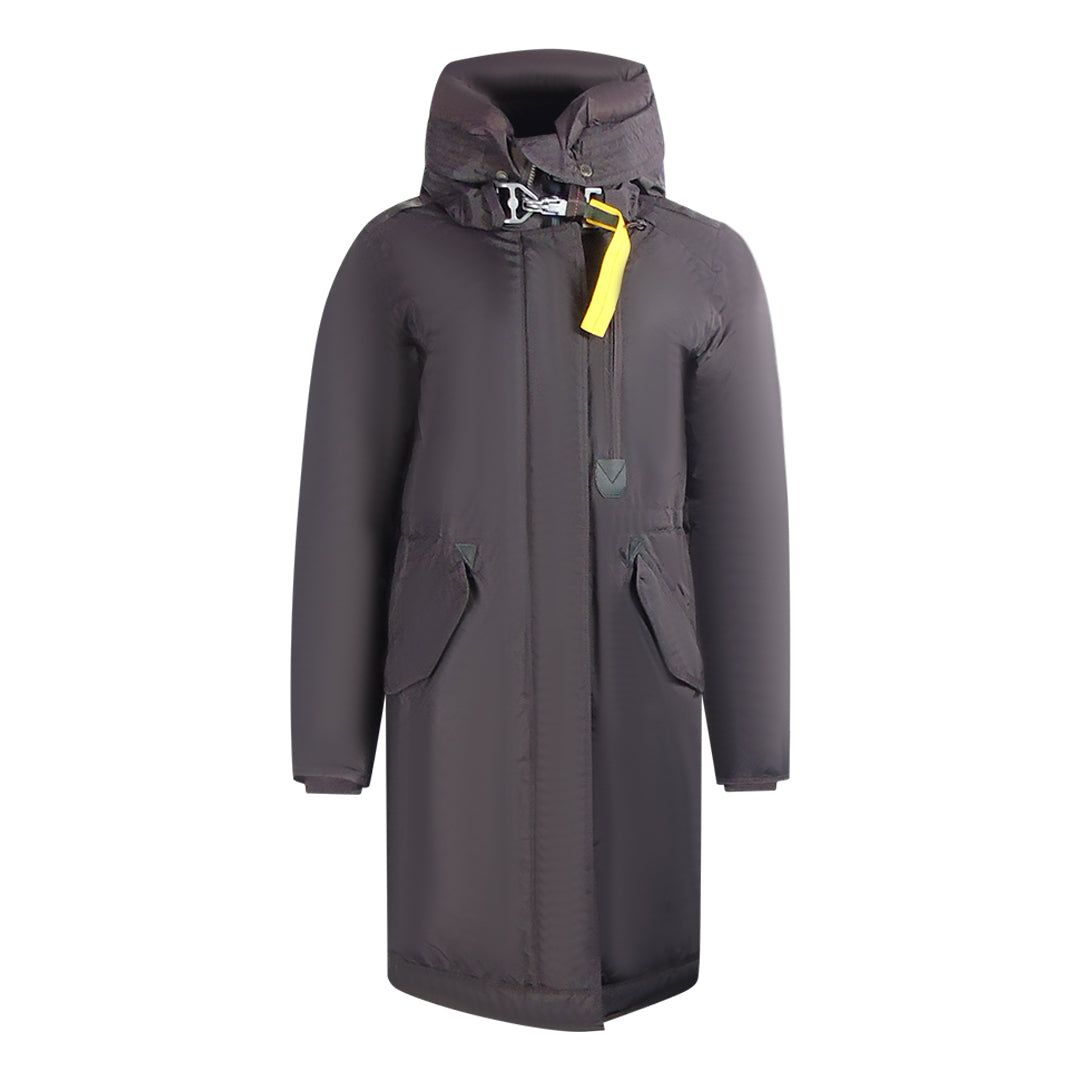 Kapuzen-Daunenjacke in verlängerter Form