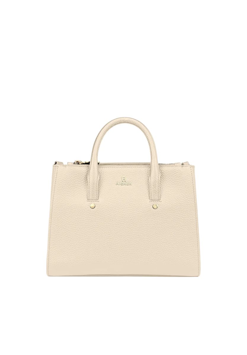 Elegante Henkeltasche aus genarbtem Leder