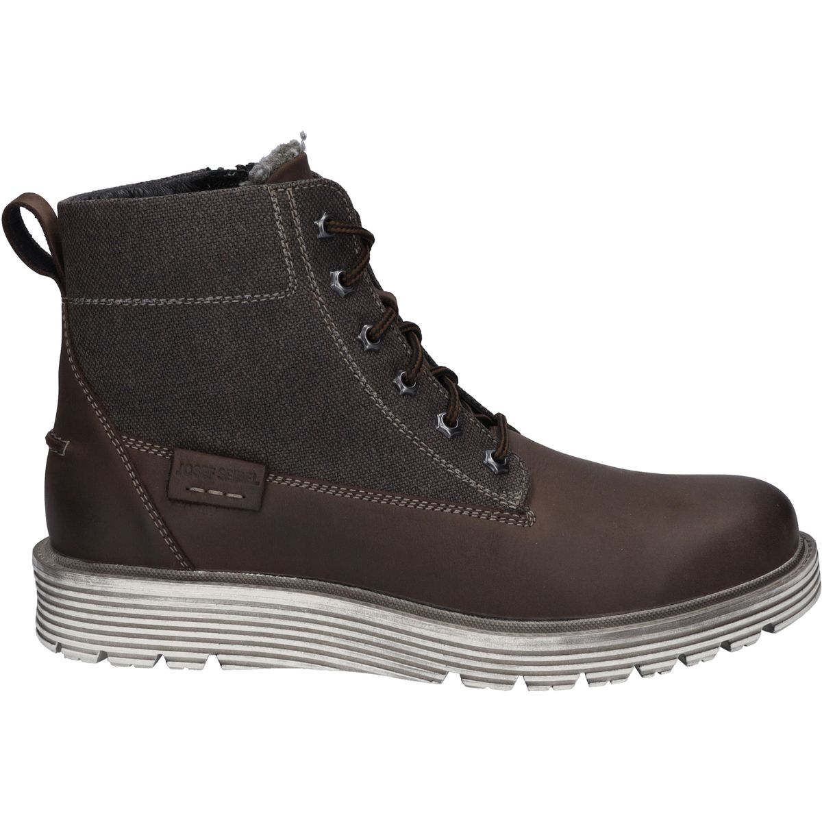 Lederstiefelette mit Plüschfutter