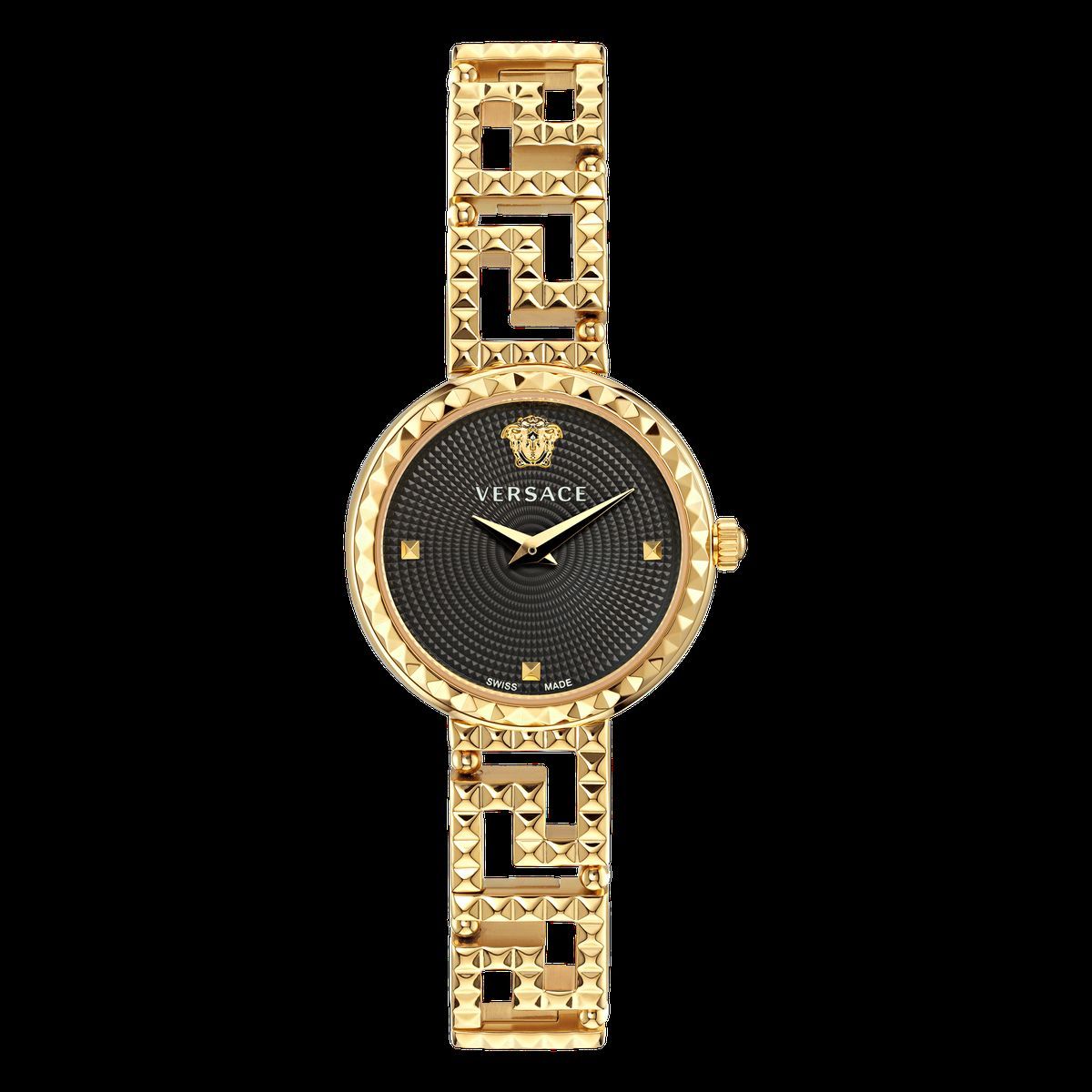 Elegante goldfarbene Uhr Swiss-Made