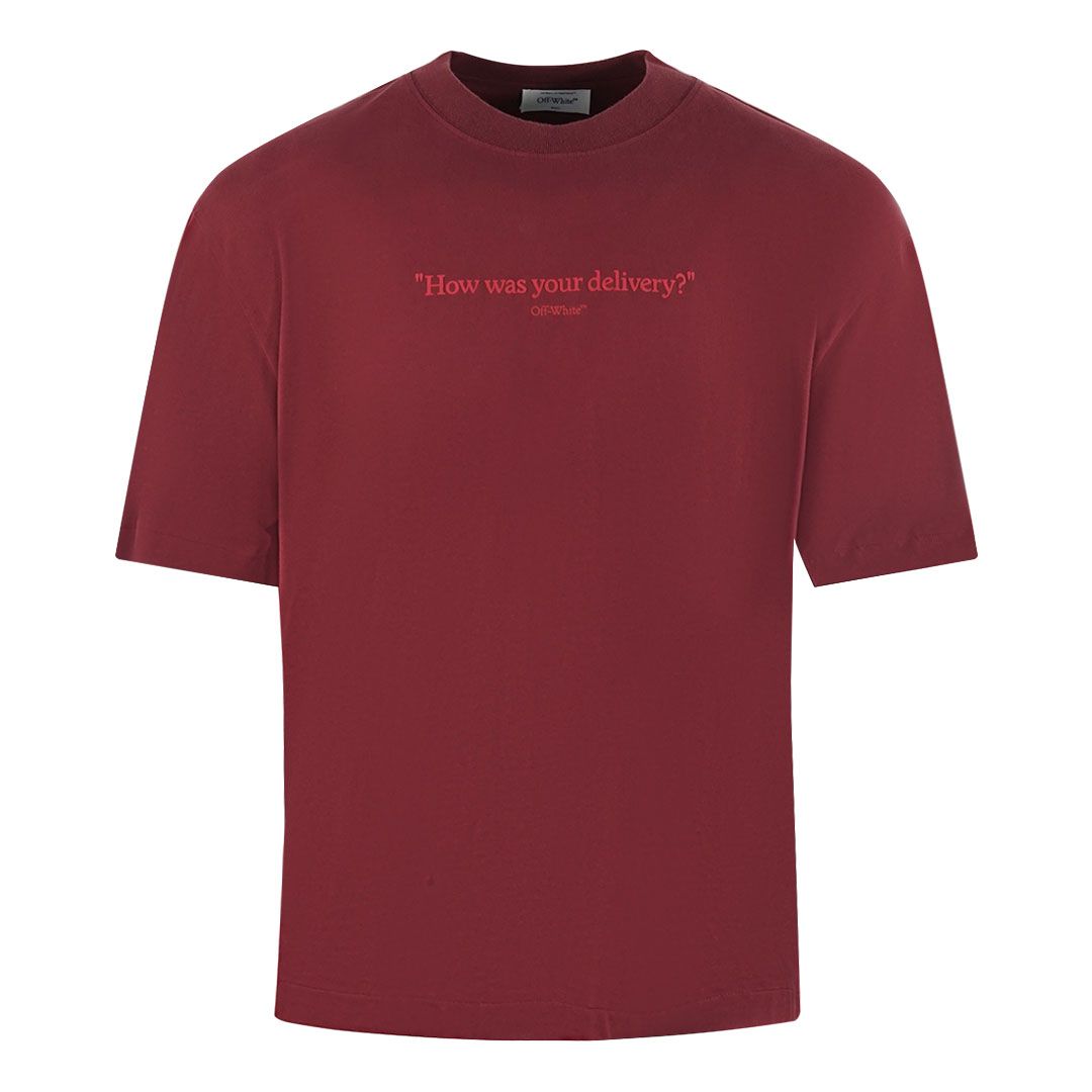 Dunkelrotes T-Shirt mit Grafikdruck