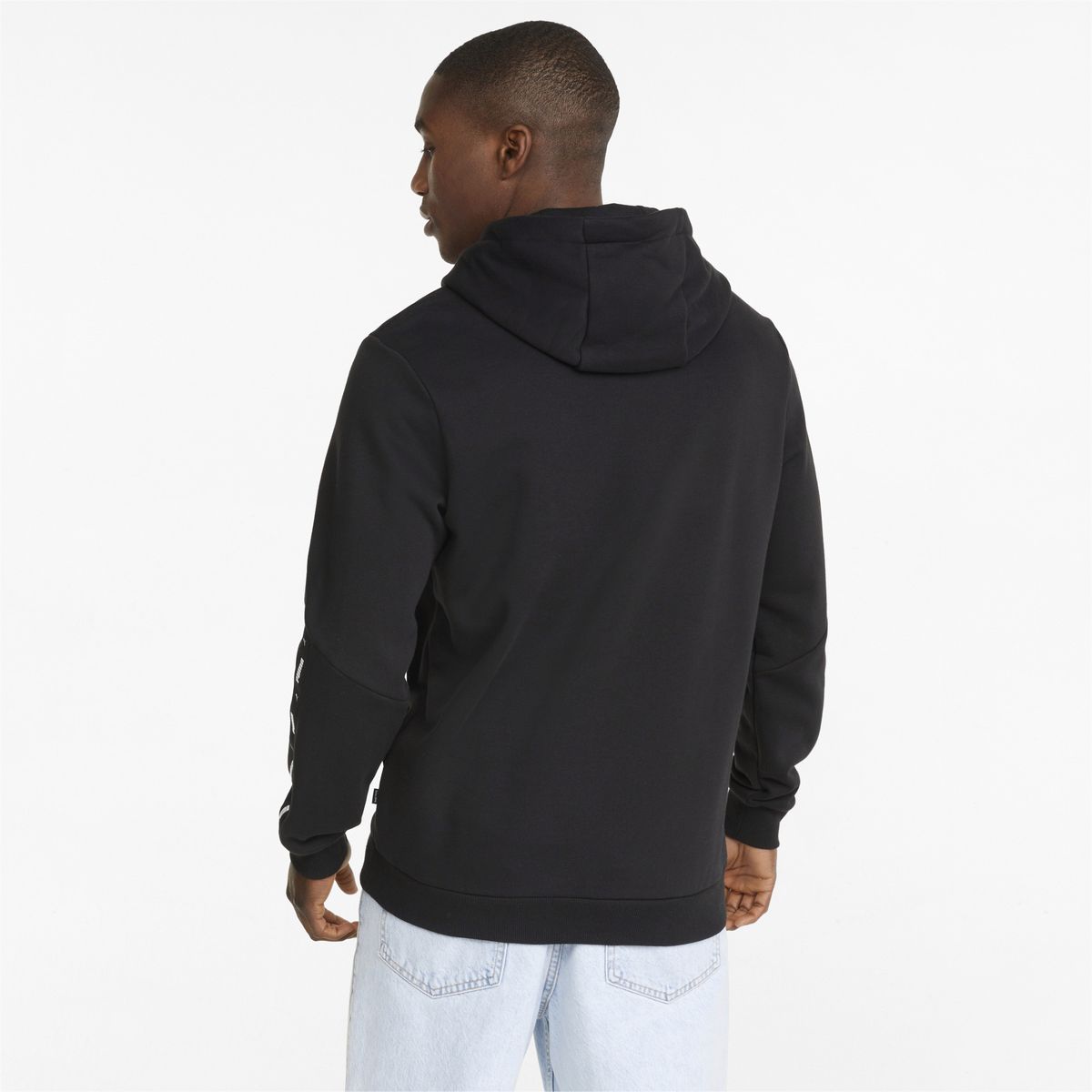 Hoodie mit Logo-Tape und Kängurutasche