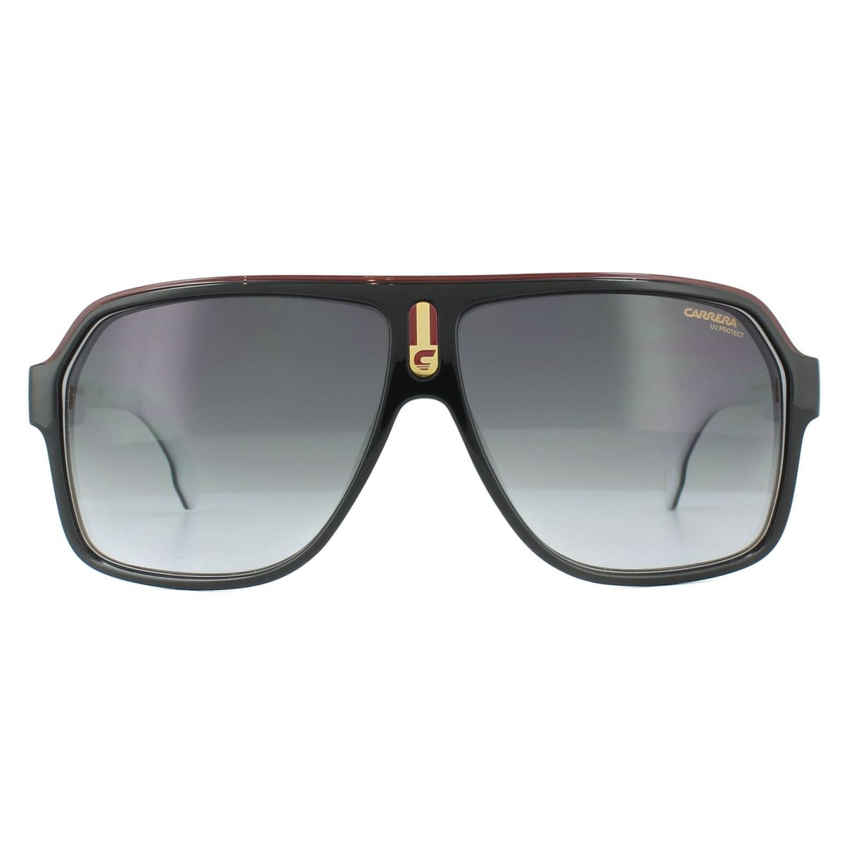 Carrera Aviator Unisex Sonnenbrille Schwarz Weiß Dunkel Grau Gradient
