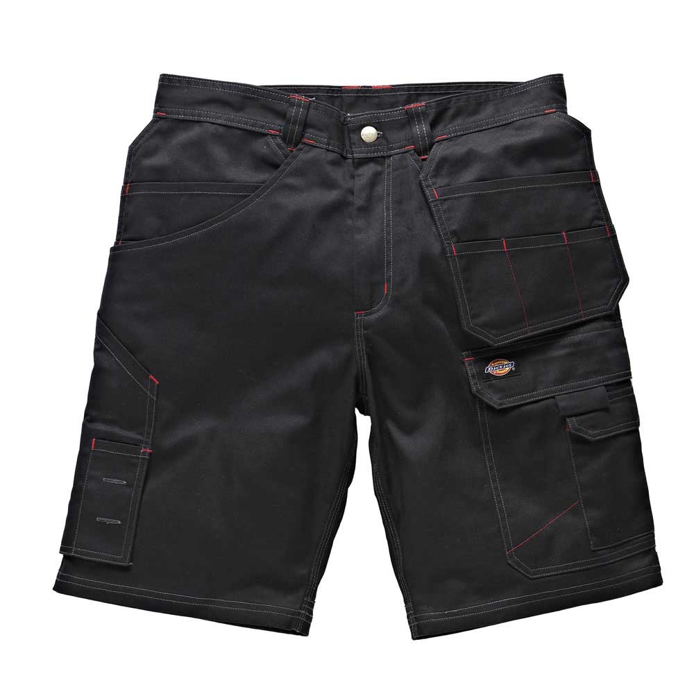 Herren Arbeitsbermuda mit vielen Taschen, Schwarz