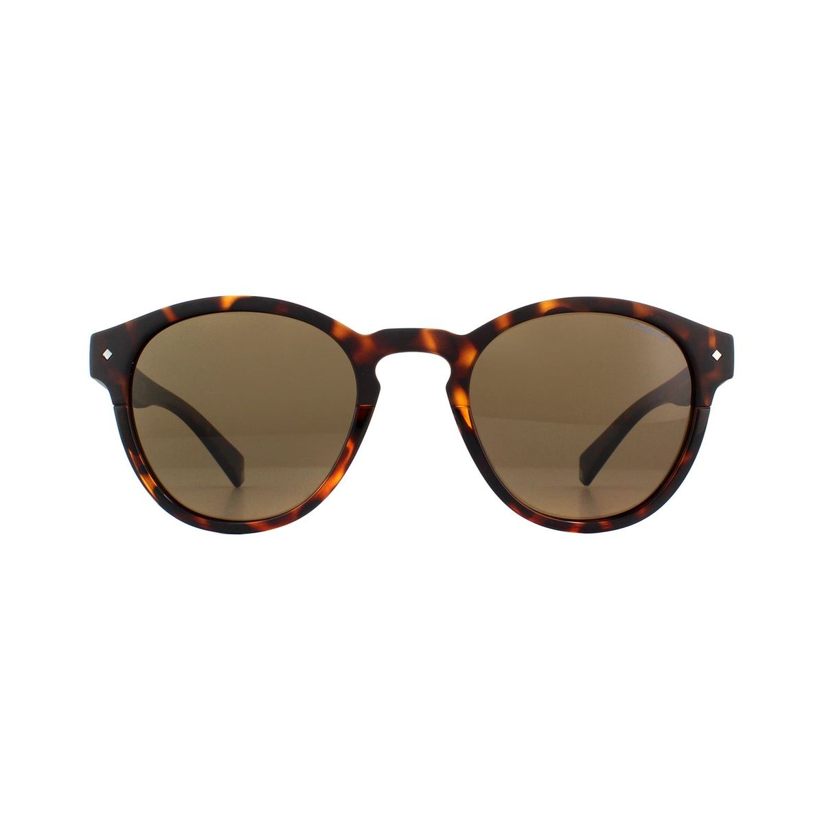 Runde Dunkel Havana Sonnenbrille