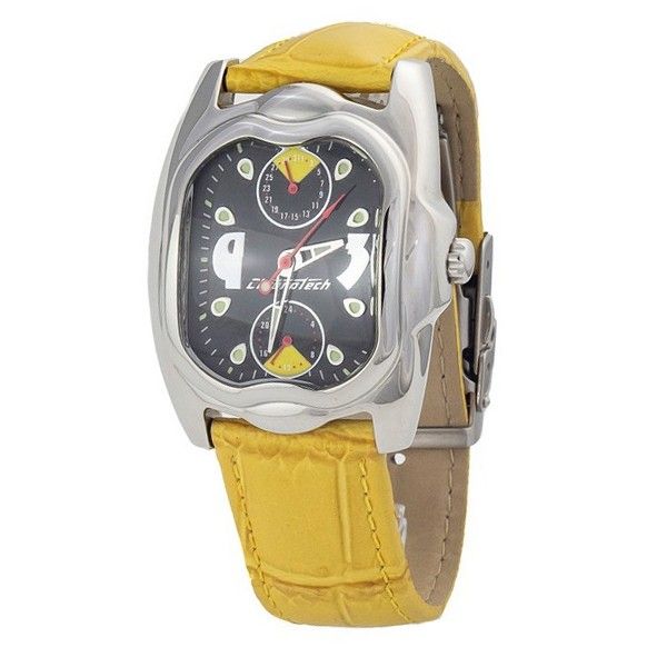 Uhr mit quadratischem Zifferblatt und Lederarmband