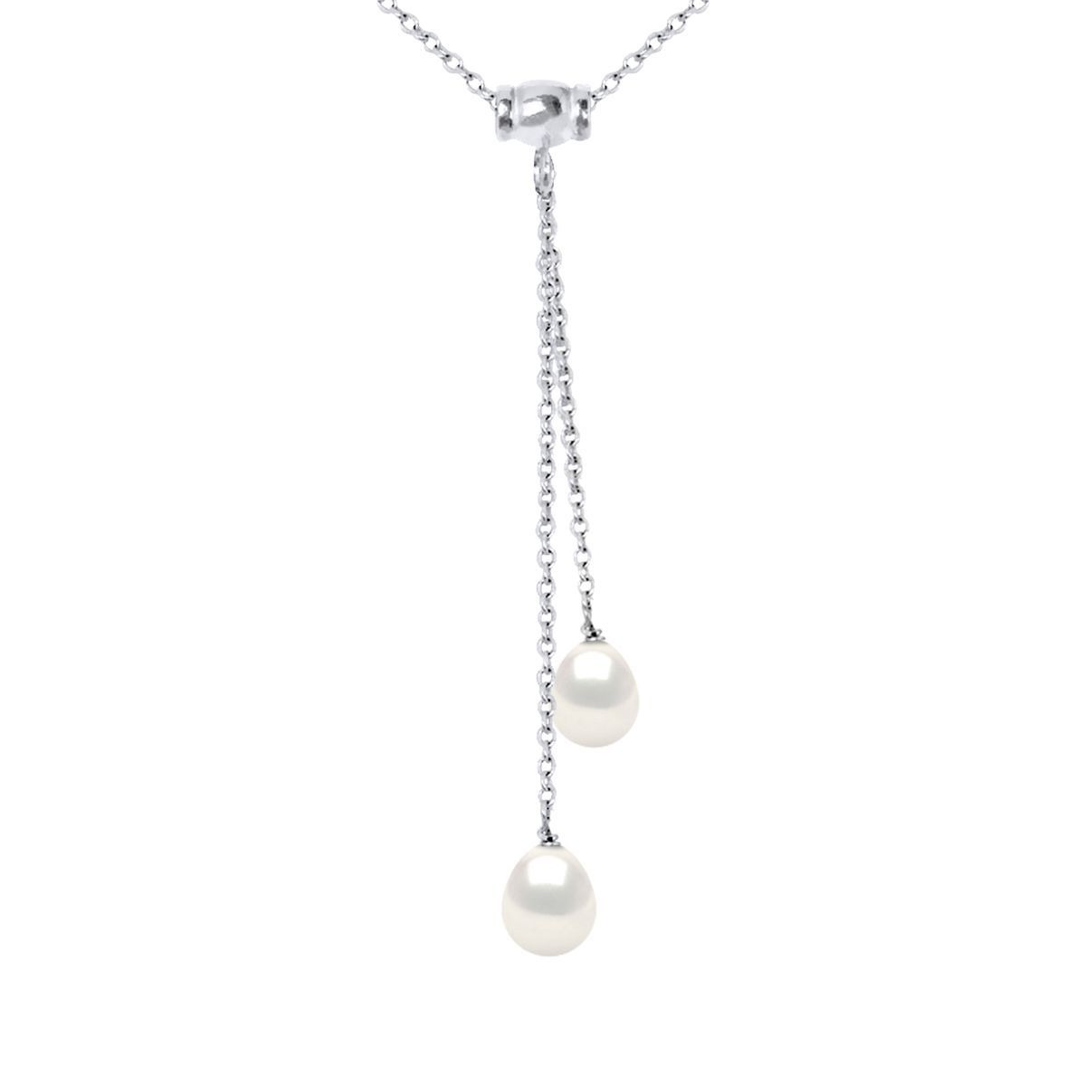 Perlen Tropfen Sterling Silber Halskette