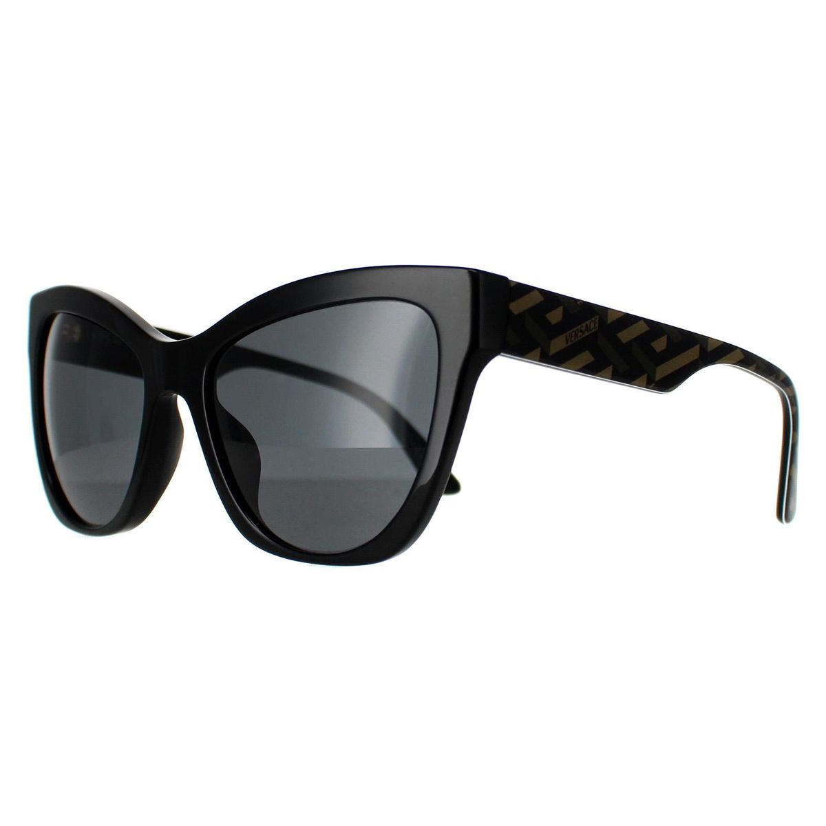Elegante Cat-Eye Sonnenbrille mit gemusterten Bügeln