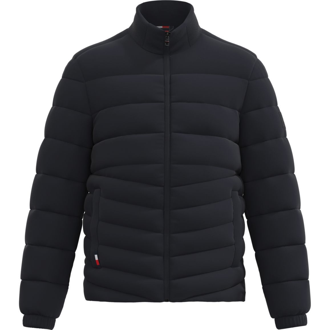 Wattierte Jacke mit Reißverschluss und Kragen