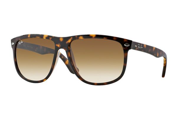 Quadratische Havana Sonnenbrille mit braunem Farbverlauf