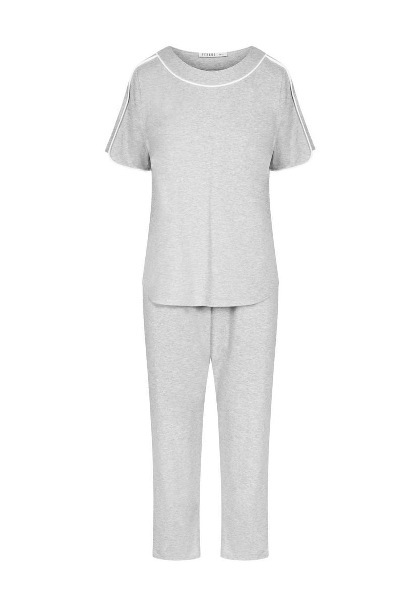 Bequemes Kurzarm-Loungeset mit Bündchen