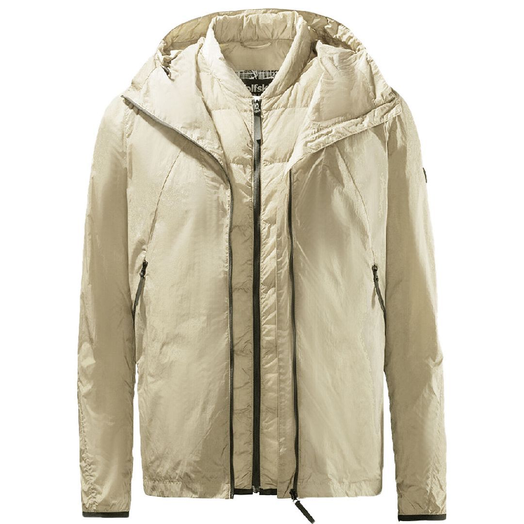 Packbare 2-in-1 Creme Jacke