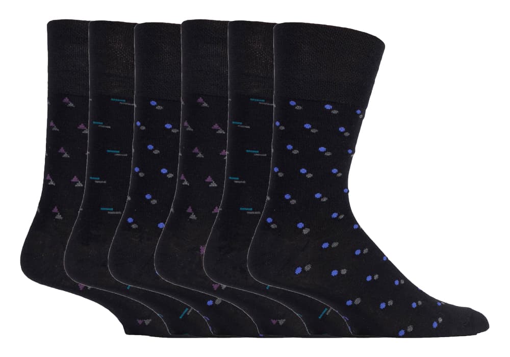 Sock Shop Gentle Grip - 6 Paar nicht elastische Bambus-Socken für Herren - SOMRM03