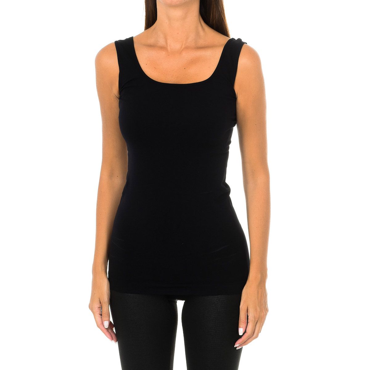 Nahtloses geripptes Mikrofaser-Tanktop