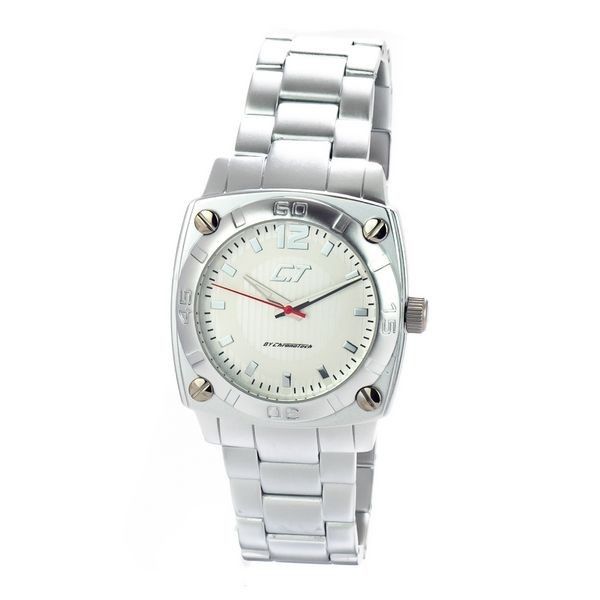 Herren Silber Quarz Uhr Quadratisches Zifferblatt