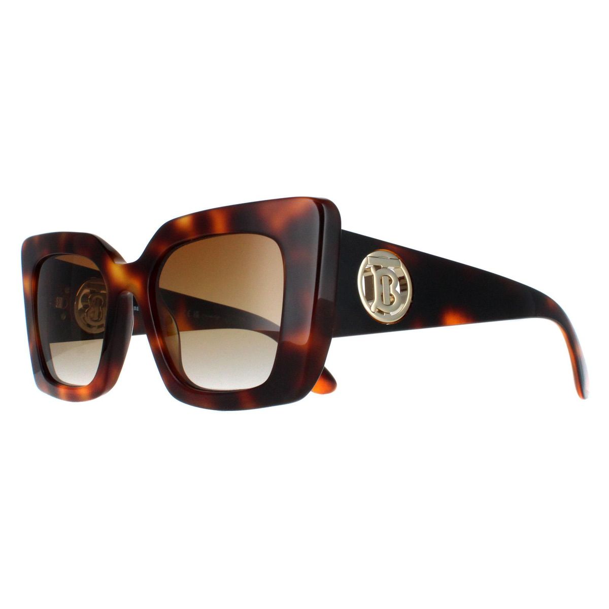 Übergroße Quadratische Sonnenbrille in Hornoptik