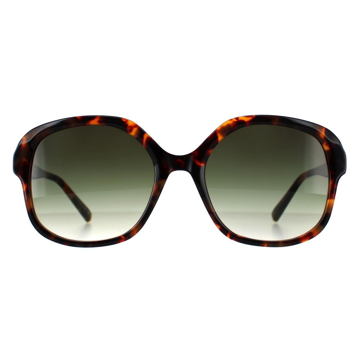 Übergroße Schildpatt-Sonnenbrille mit Farbverlaufsgläsern