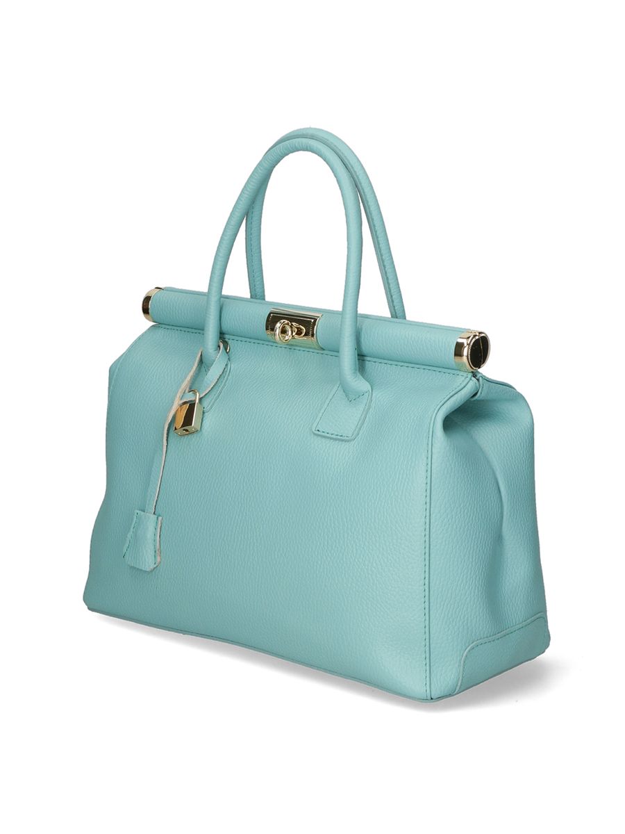 Henkeltasche aus genarbtem Leder