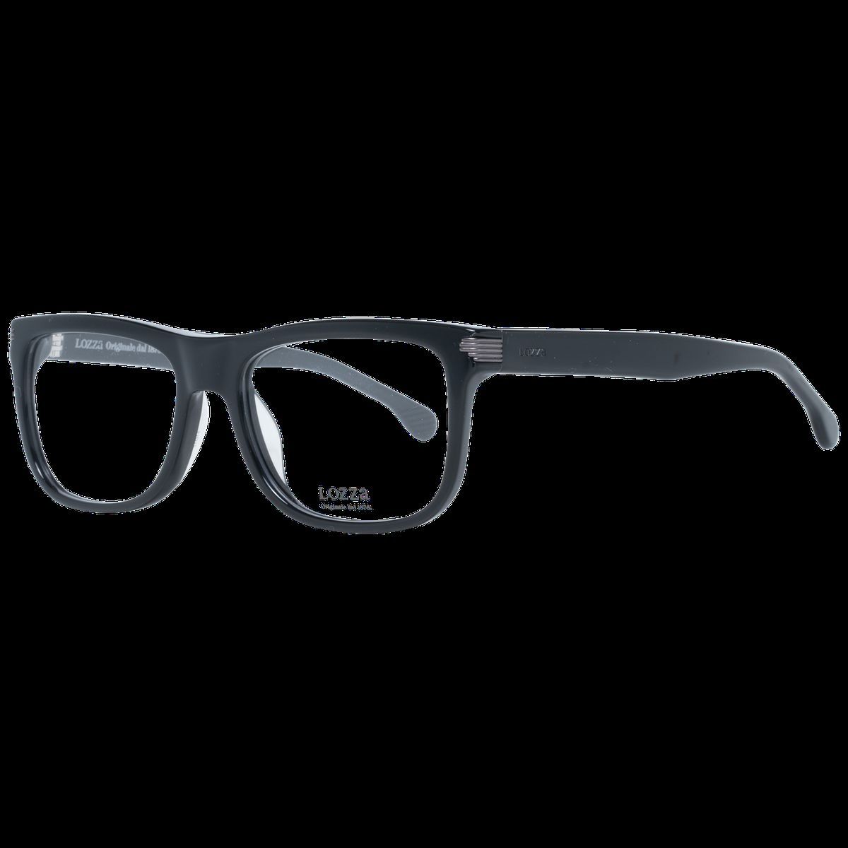 Quadratisch geschnittene schwarze Lozza-Brille