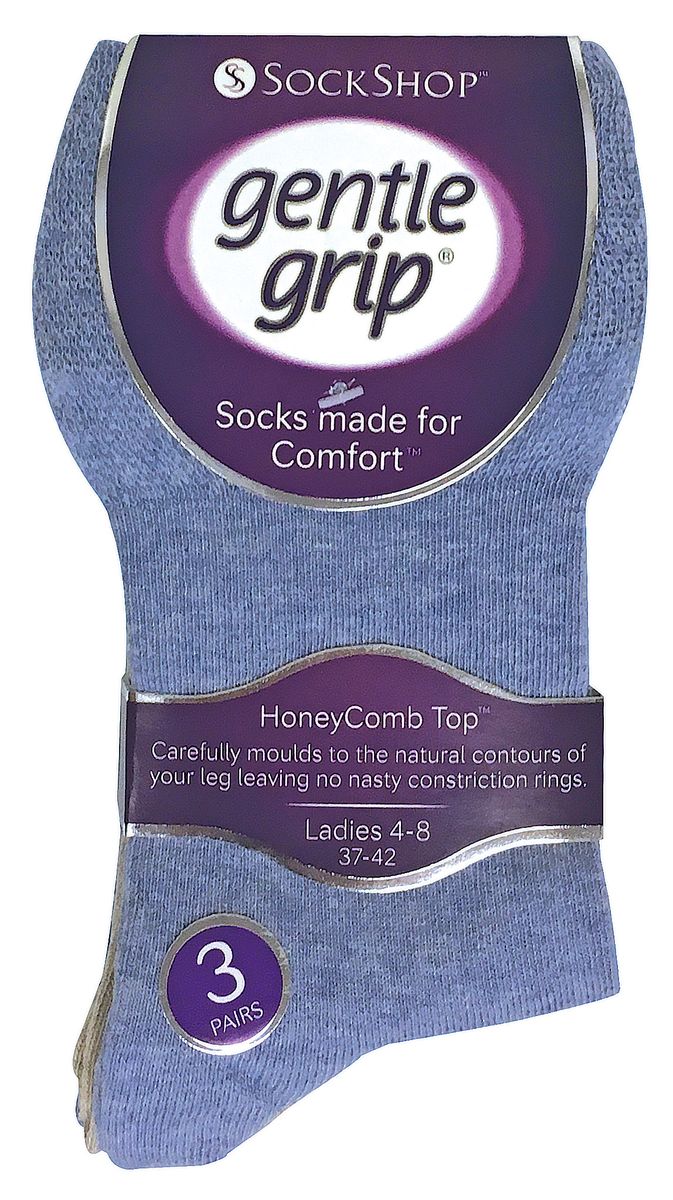 Nicht-elastische Komfortsocken mit Honeycomb-Bund