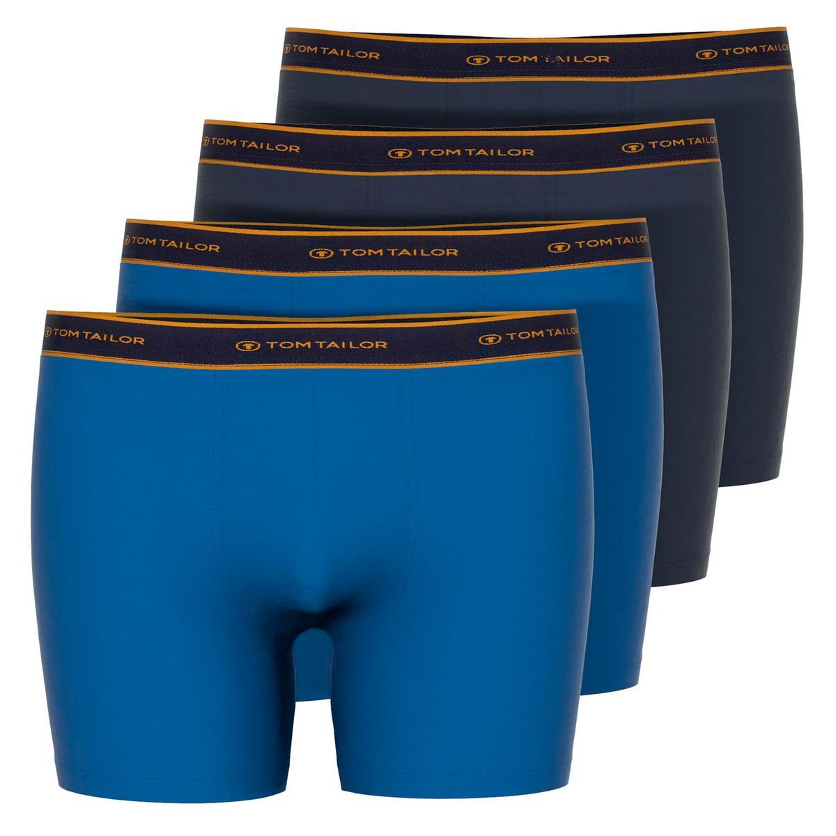 Herren einfarbige Boxershorts 4er-Pack