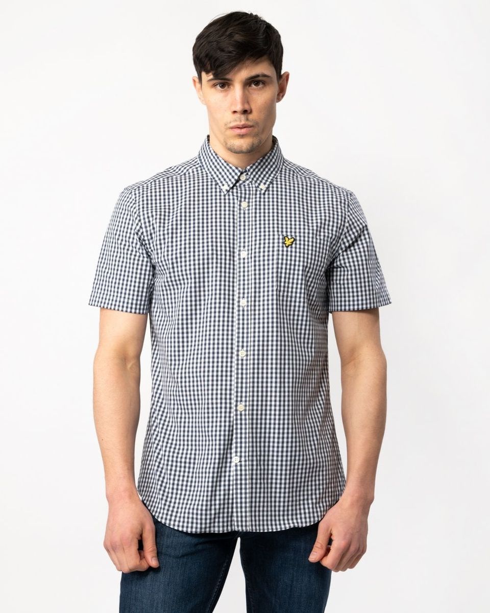 Gingham Kurzarmhemd Slim Fit