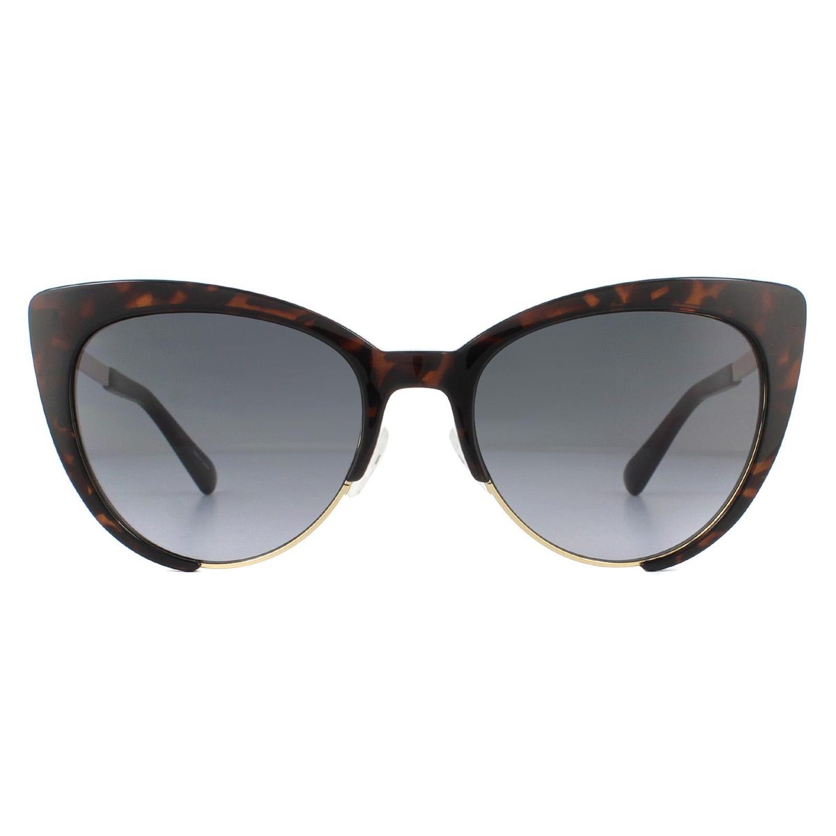 Elegante Cat-Eye Sonnenbrille in dunklem Havana