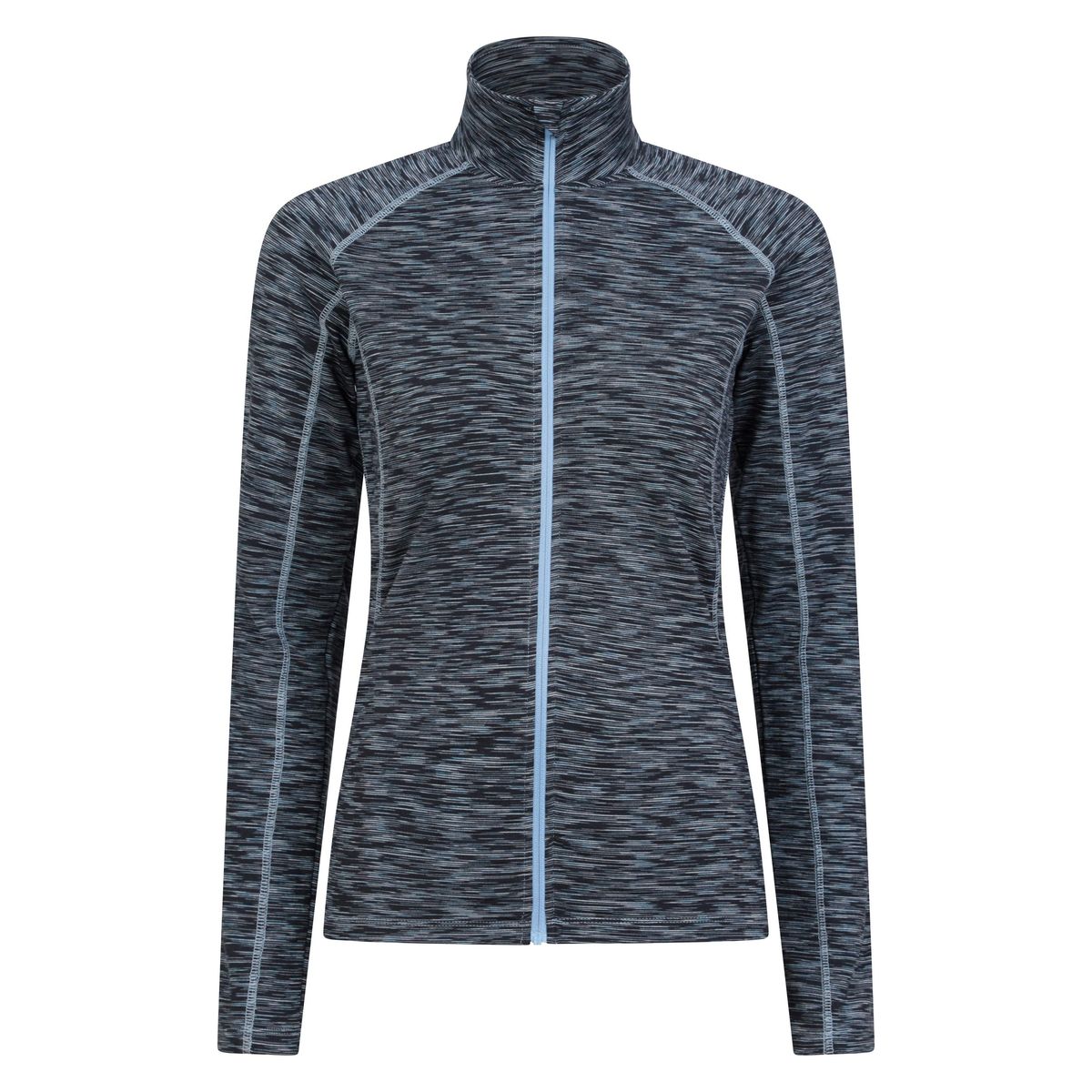 Damen Stretch Lauf-Top mit Reißverschluss