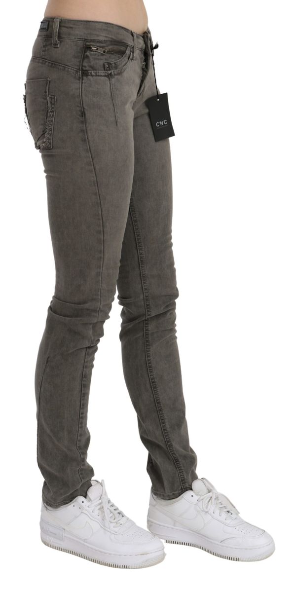 Hüftnahe Skinny Denim Jeans