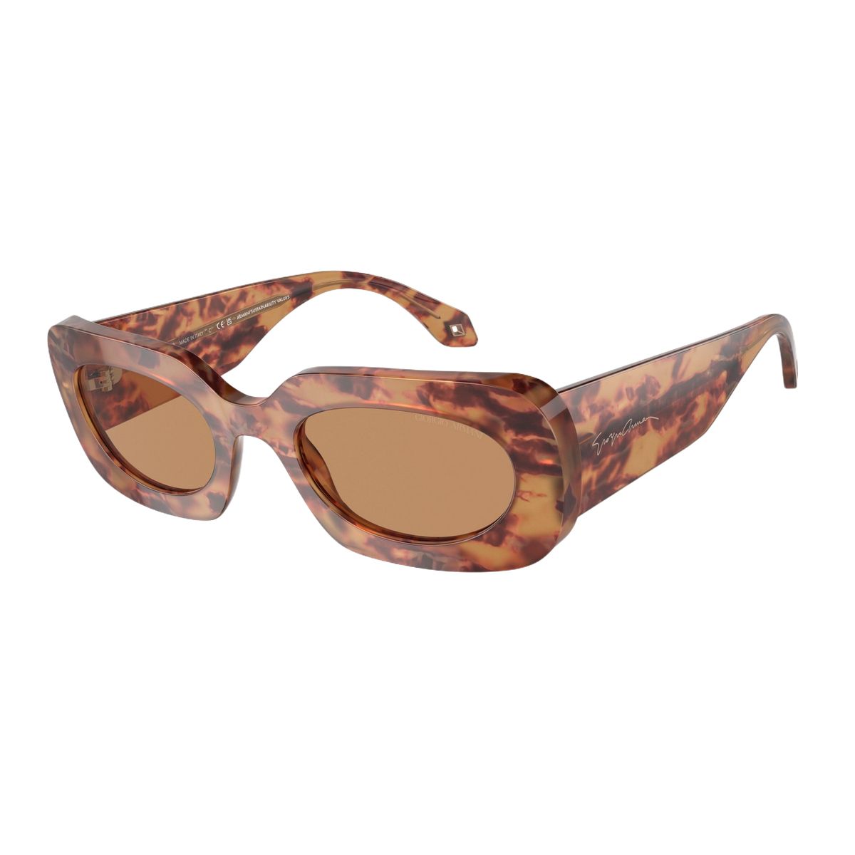 Cat-Eye Sonnenbrille mit Schildpattmuster