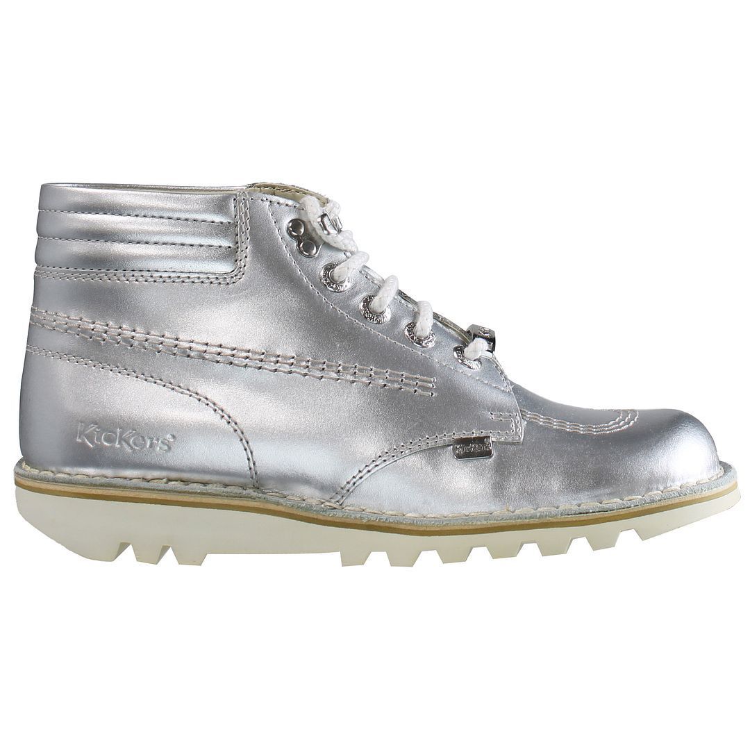 Silberne Stiefeletten Kickers Throwback