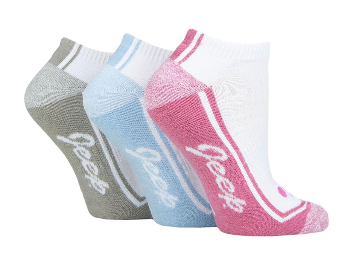 Damen Performance Trainer Socken | Jeep | Atmungsaktive dicke Outdoor gepolsterte Low Cut Socken mit Bogen unterstützt - Weiß