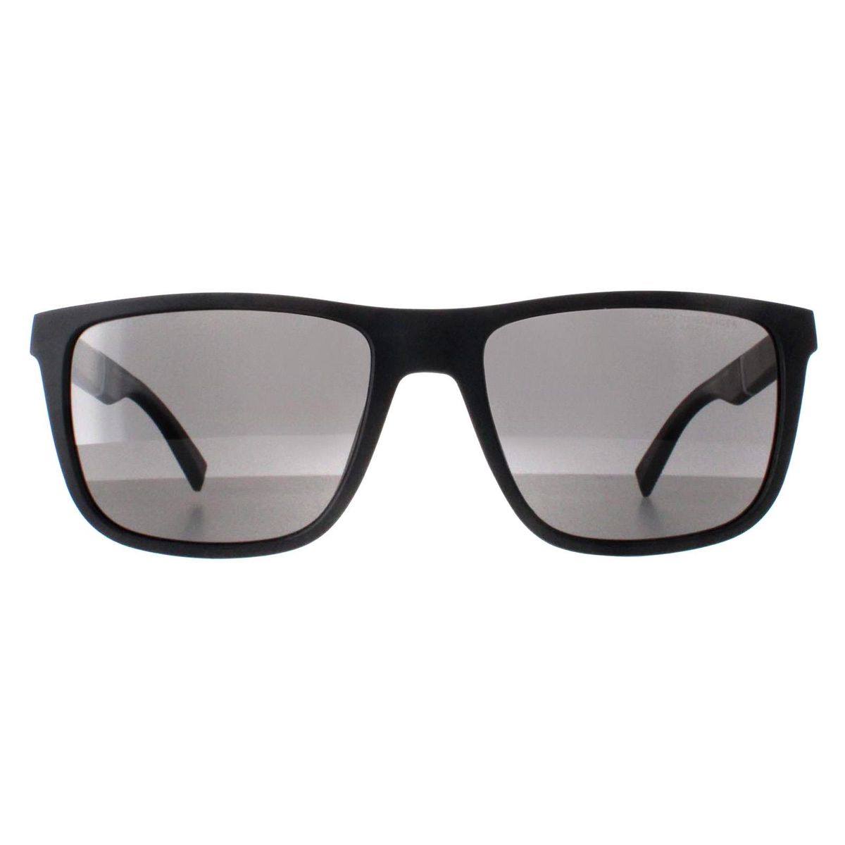 Mattschwarze Sonnenbrille mit eckigem Rahmen