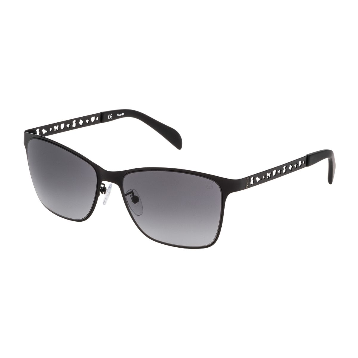 Schwarze Metallrahmen Sonnenbrille mit Farbverlauf