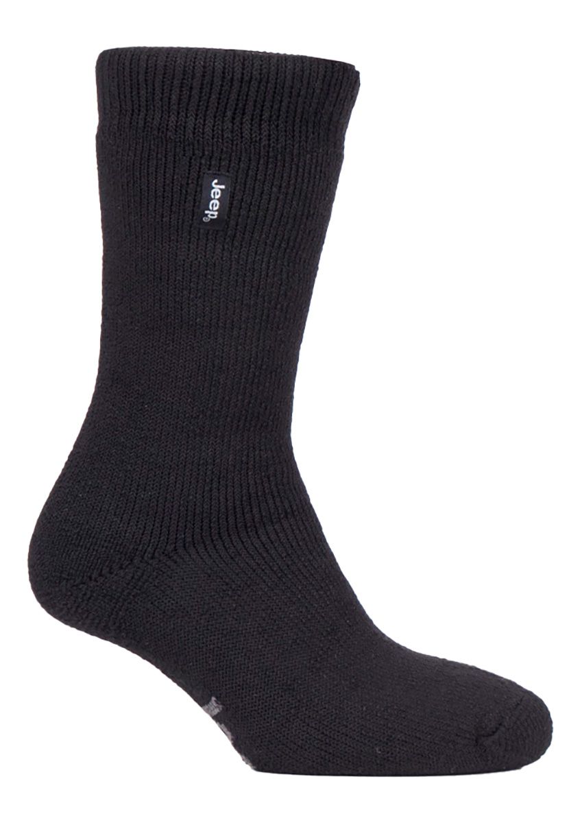 Herren Thermostiefelsocken für den Winter | Jeep | Warme Hochleistungssocken | Ideal zum Wandern - Schwarz