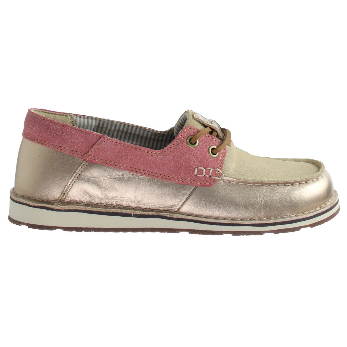 Goldfarbener Damen Bootsschuh