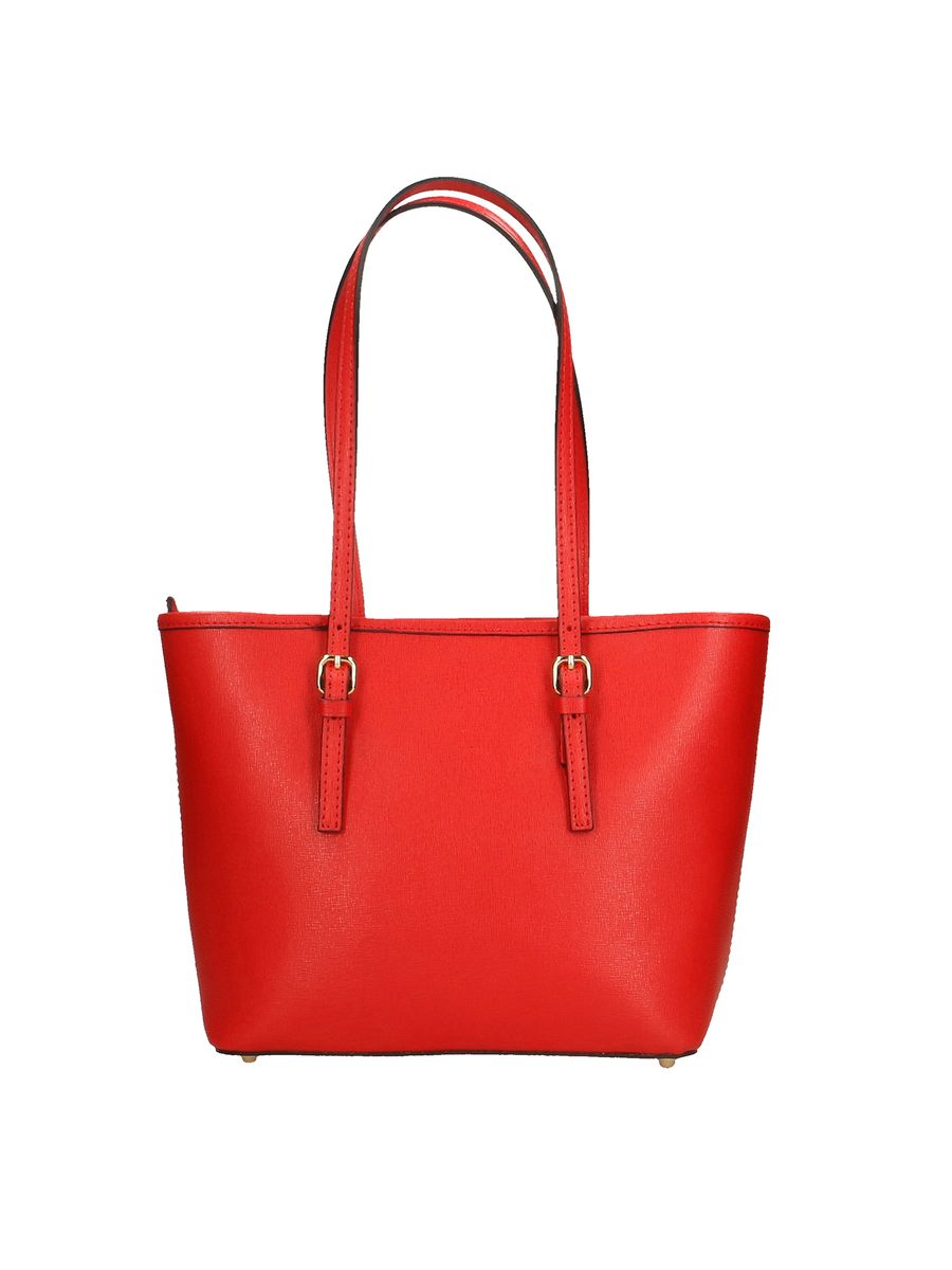 Rote Saffiano Leder Tragetasche
