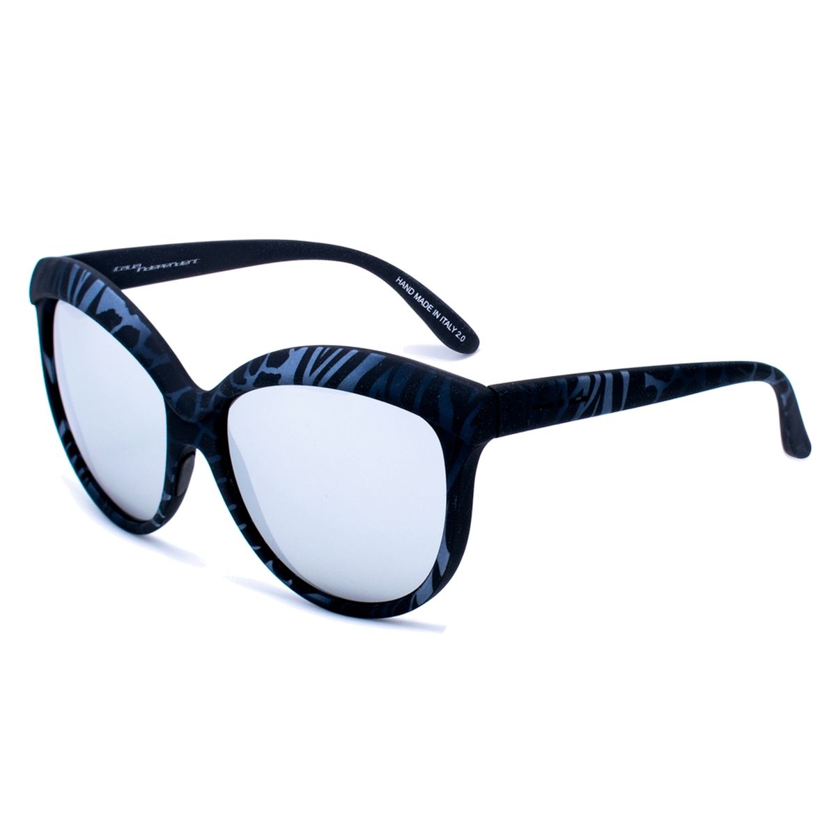 Damen Cat-Eye Sonnenbrille Zebra Acetat