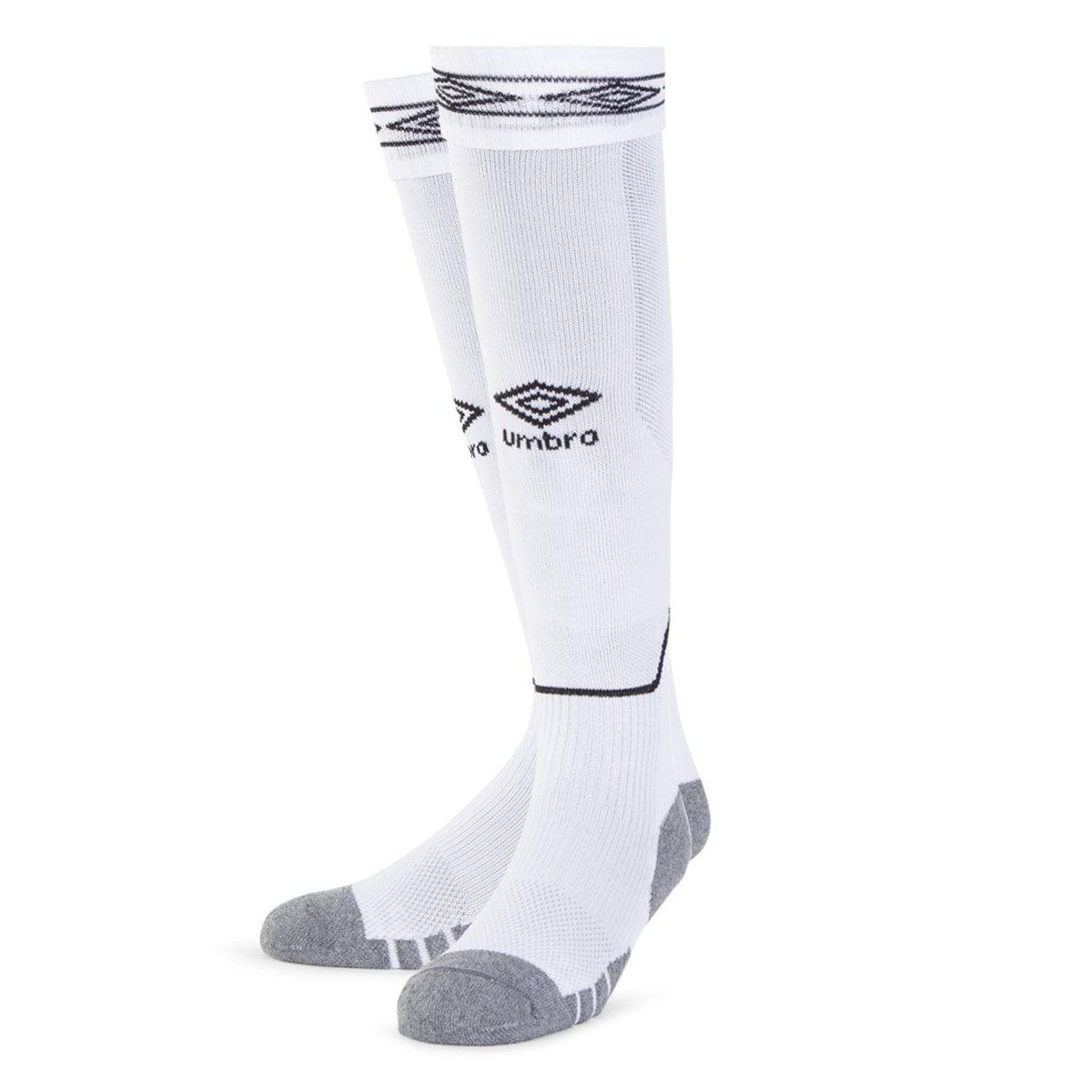 Weiße, kniehohe Fußballsocken