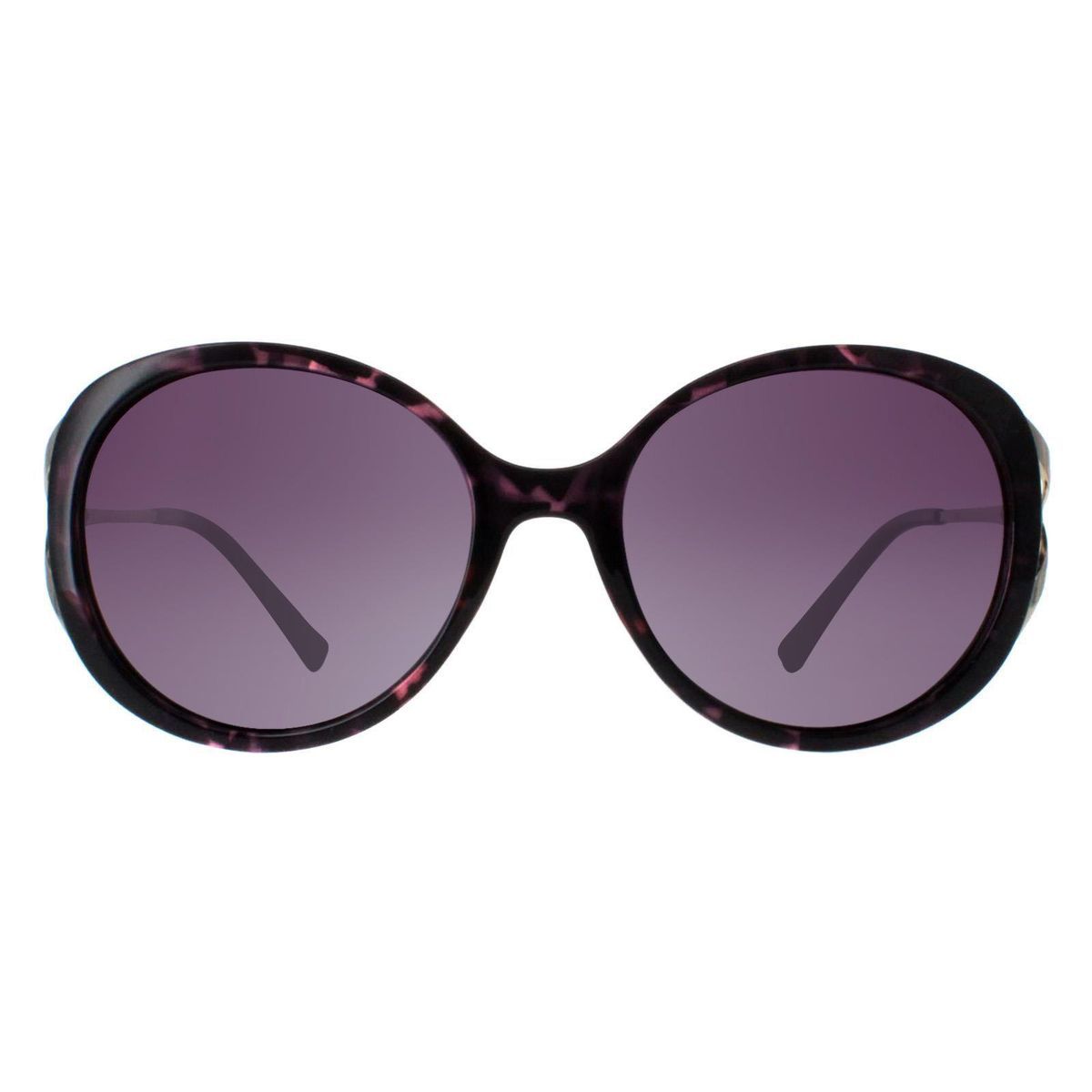Runde Schildpatt polarisierte Damen Sonnenbrille