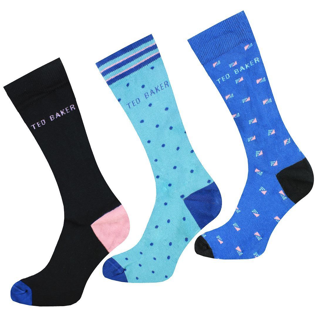 Gemusterter Baumwollmischung Socken Set