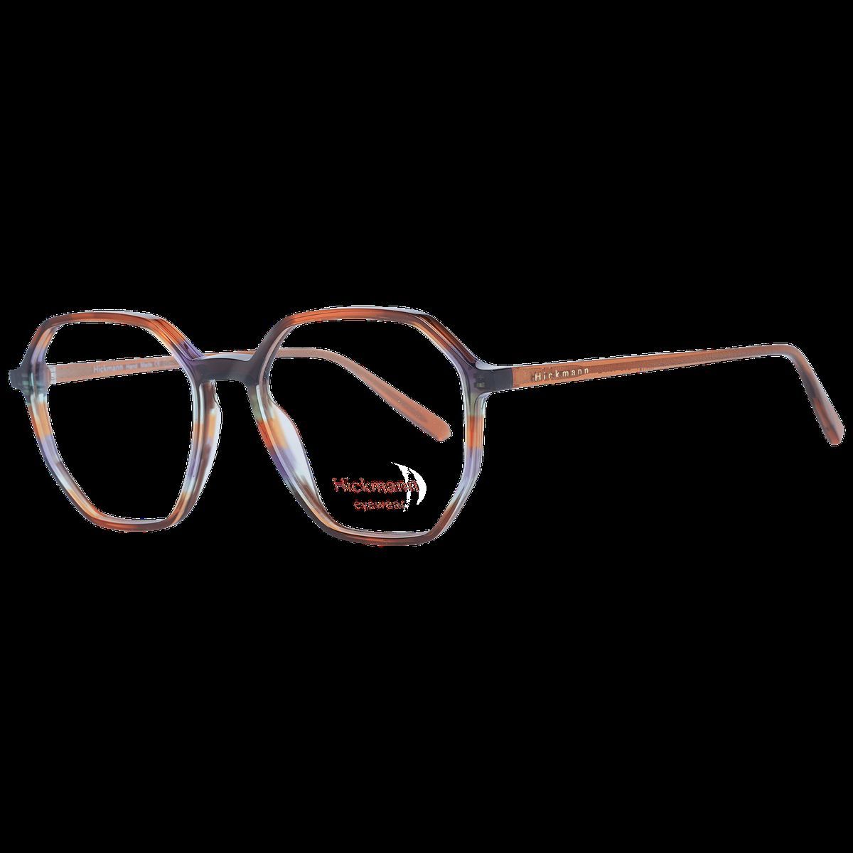 Achteckige gemusterte Brille in Braun