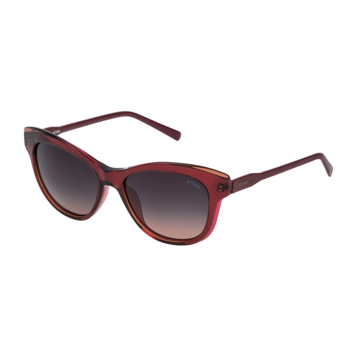 Burgunderfarbene Cat-Eye-Sonnenbrille