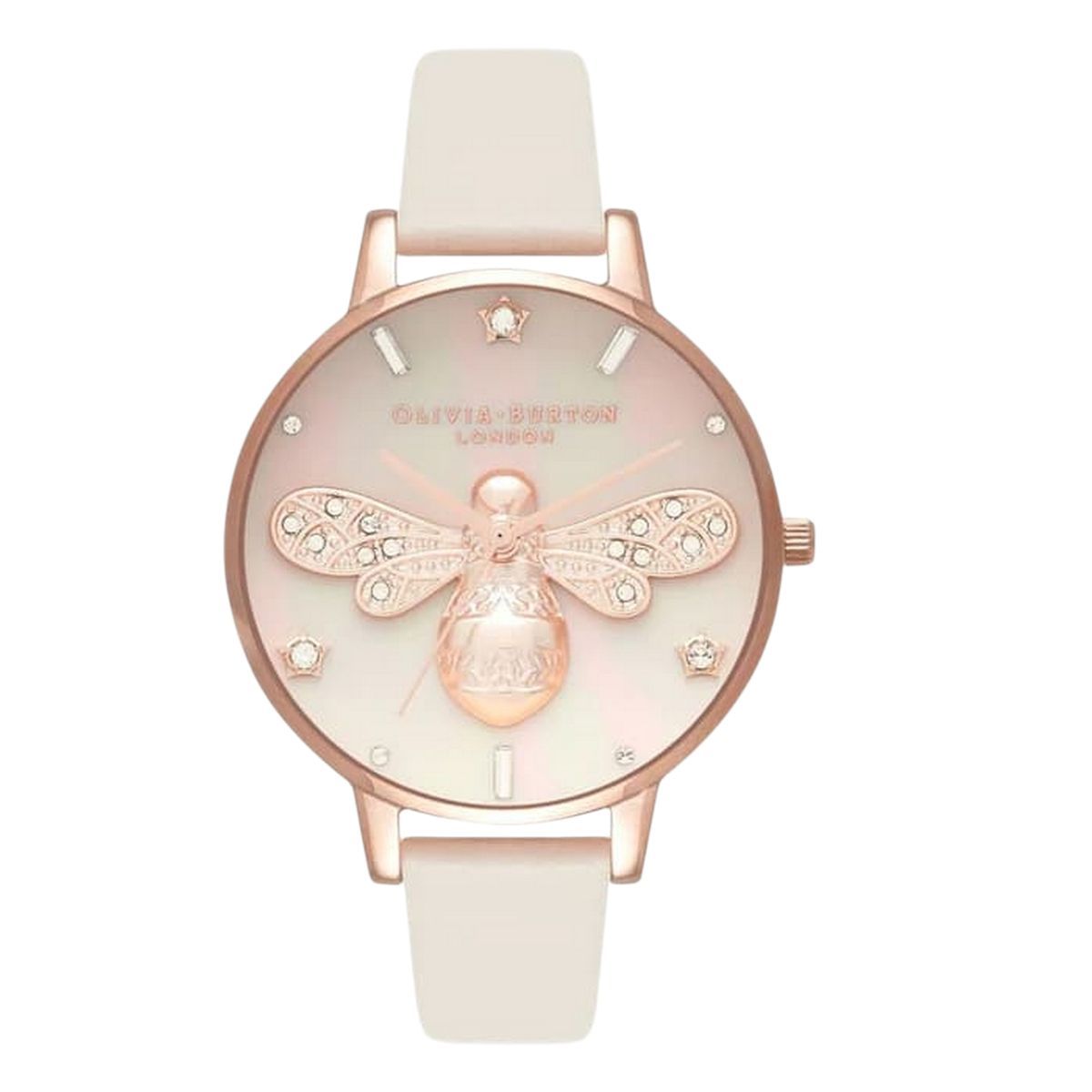 Roségold Biene Lederarmband Uhr