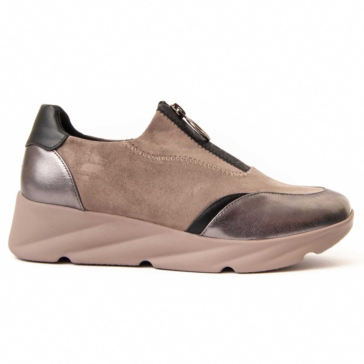 Lässiger Keilsneaker mit Reißverschluss