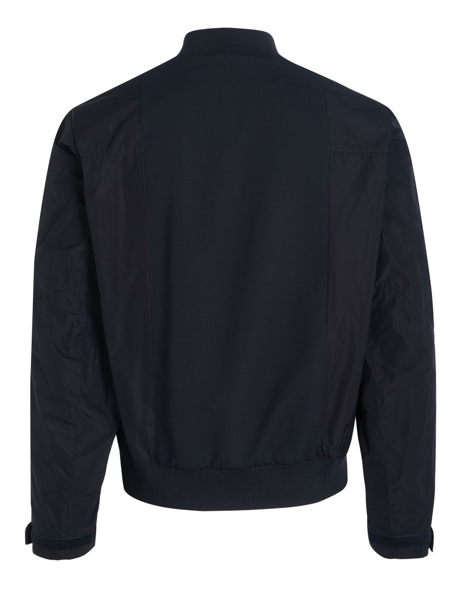 Baumwoll-Bomberjacke mit Materialmix
