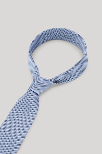Joop! Blaue Seidenkrawatte mit Strukturmuster Business Essential