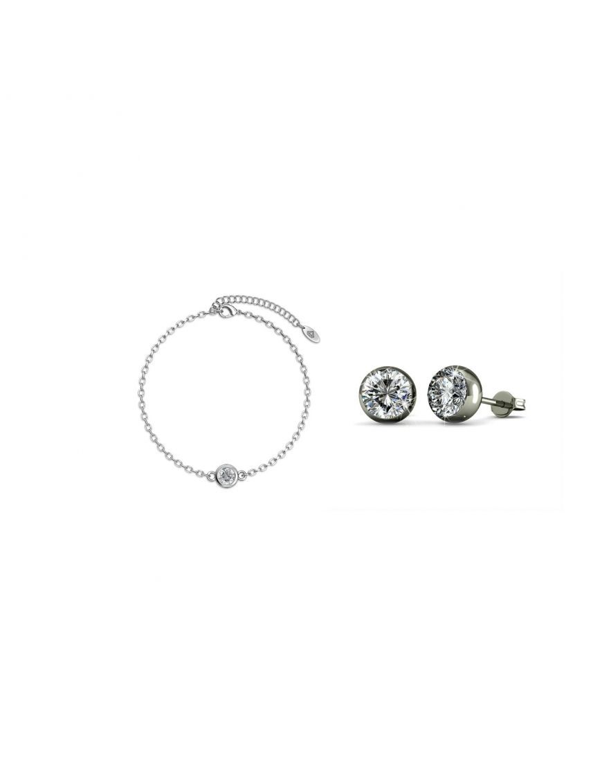 Kristall Armband und Ohrring Set