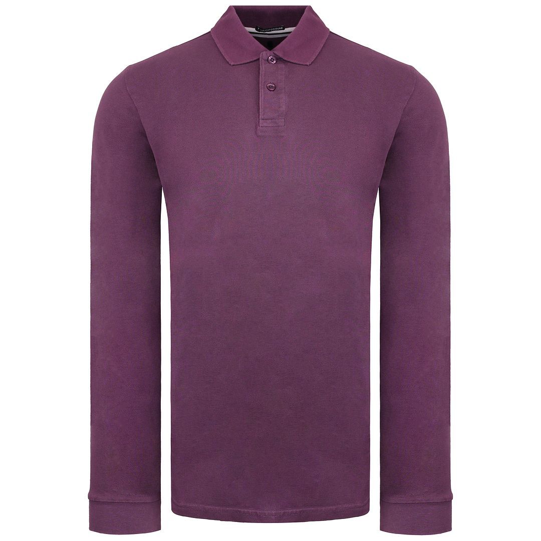 Herren Langarm Poloshirt